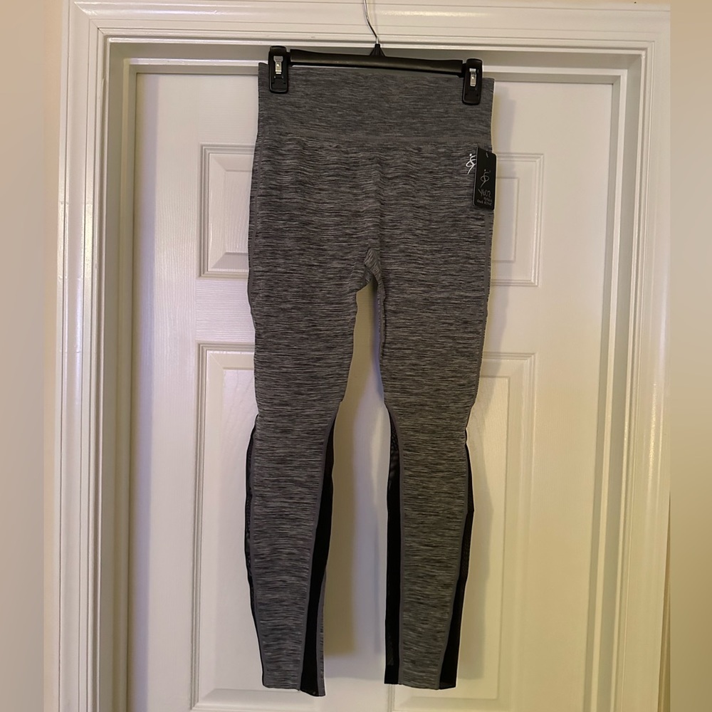 Light gray & Black Active Leggings​ - Picture 1 of 5